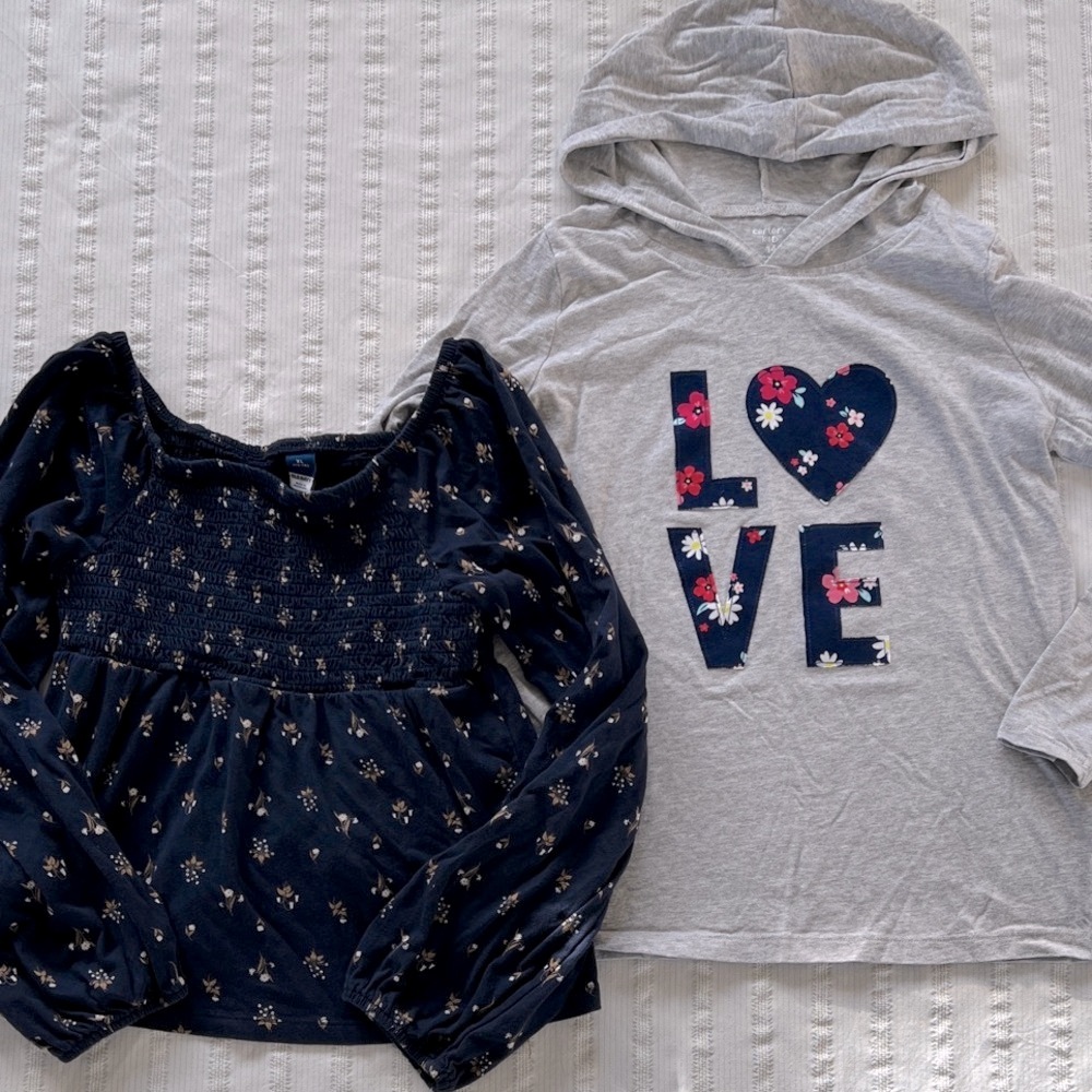 CARTERS | OLD NAVY | bundle of two long sleeve tops